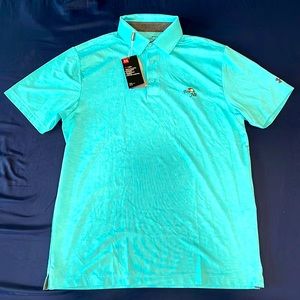 Under Armour UA Mens Golf Polo - Light Blue - Bay Hill Logo - M Loose Fit - NWT